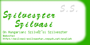 szilveszter szilvasi business card